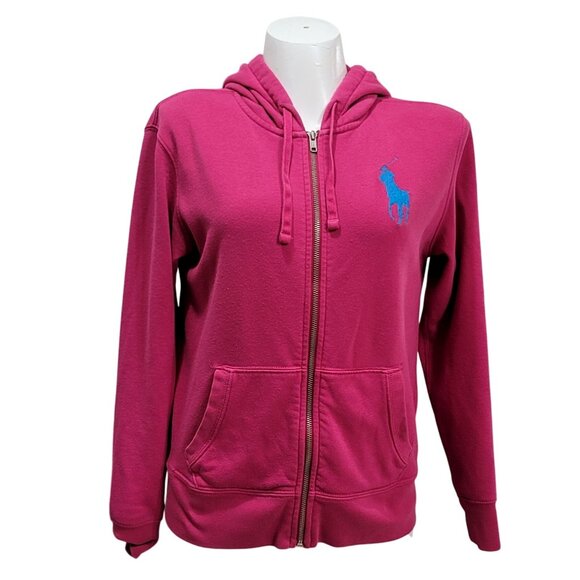Ralph Lauren Big Pony Hoodie Sweatshirt Jacket L - Picture 1 of 7